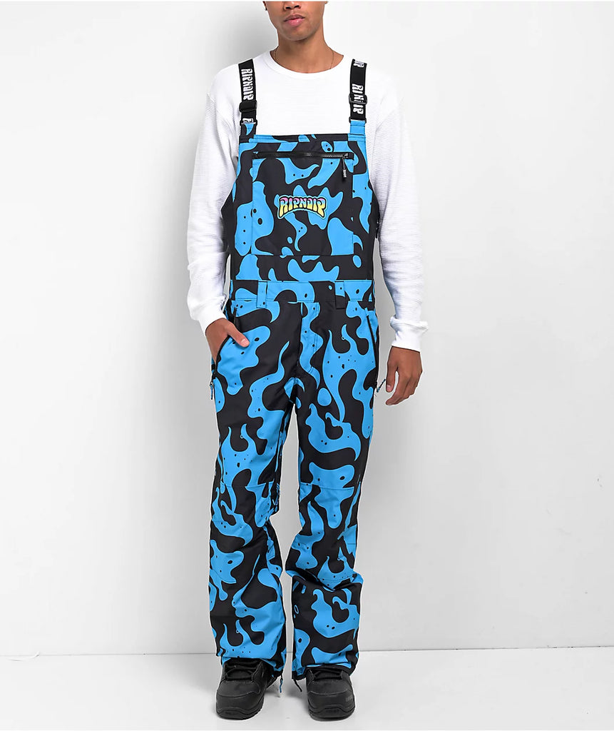 Psychedelic Snowboard Bib Pants (Blue) – RIPNDIP