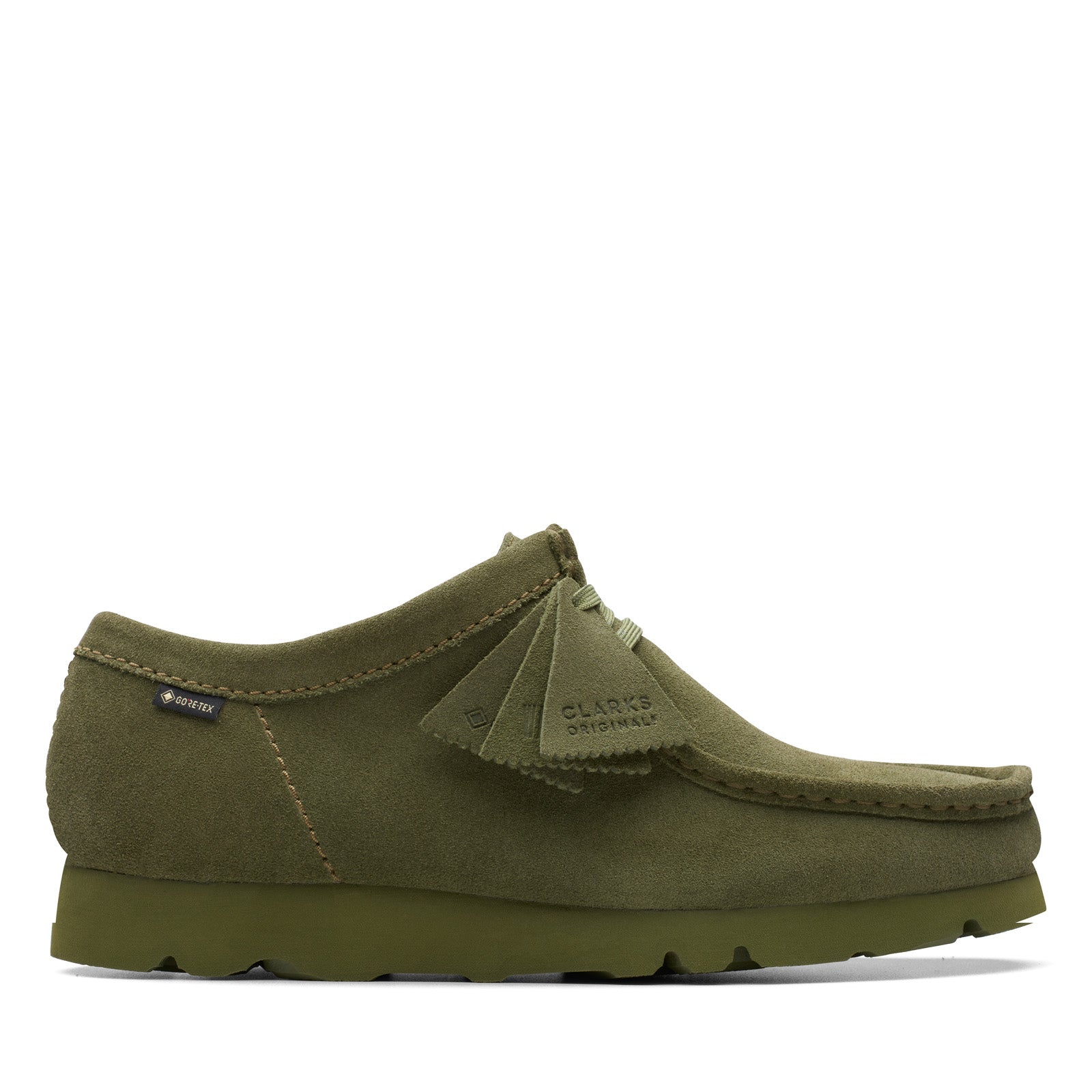 Clarks Wallabee GTX Loden Mens Green Oxfords & Lace Ups Casual