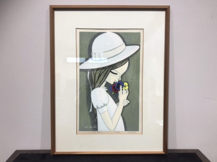 池田修三 作 『木版画 三色すみれ』 買取価格相場｜骨董品買取 緑和堂