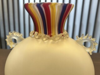 藤田喬平『手吹 ヴェニス 花瓶』 ｜骨董品買取 緑和堂