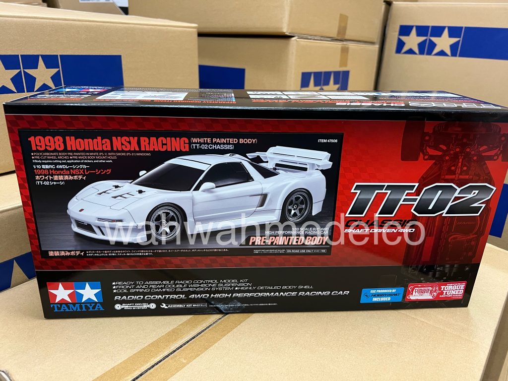 Tamiya 47506 - 1/10 RC 1998 Honda NSX Racing White Painted Body