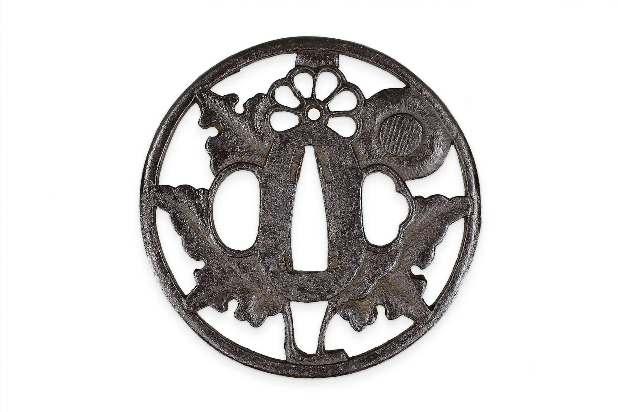 鉄地枝菊透 鍔／ホームメイト