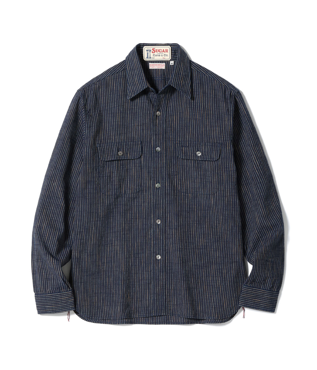 Lot No. SC29385 / FICTION ROMANCE 7.2oz. INDIGO STRIPE WORK SHIRT