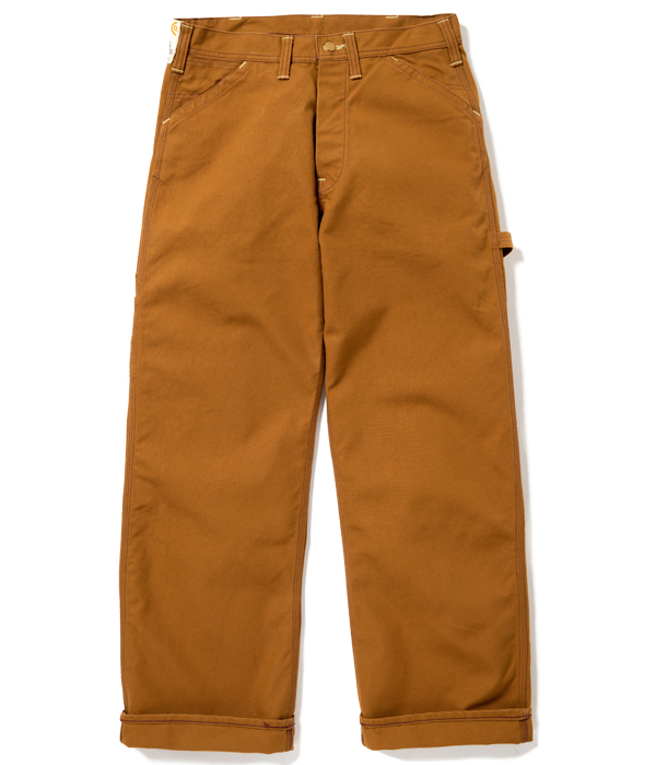 Lot No. SC41824 / 13oz. BROWN DUCK WORK PANTS - SUGAR CANE