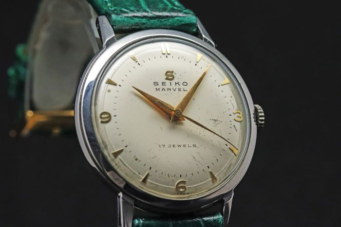 セイコー Sマーク マーベル 17石 18009 手巻 鶴印 OH済 滋賀 時計 買取