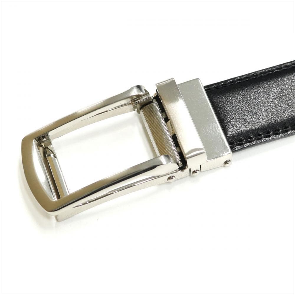 ベルト 牛革 リールロック式 サイズ調節可能 95cm メンズ(B95 ブラック