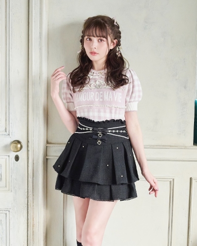 ビジューリボンカットアウトライクスカパン ｜ LIZ LISA（リズリサ