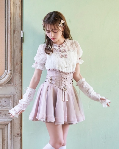 LIZLISA フロントカシュクールBIGリボンセットアップ