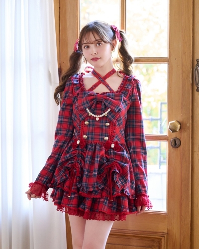 リズリサ LIZLISA リボンベア柄 ワンピース カーディガン セット 姫系