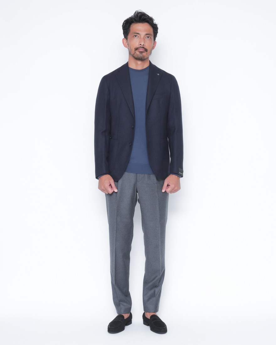 サルトリアパルテノペア ホップサックネイビージャケット サルトリア