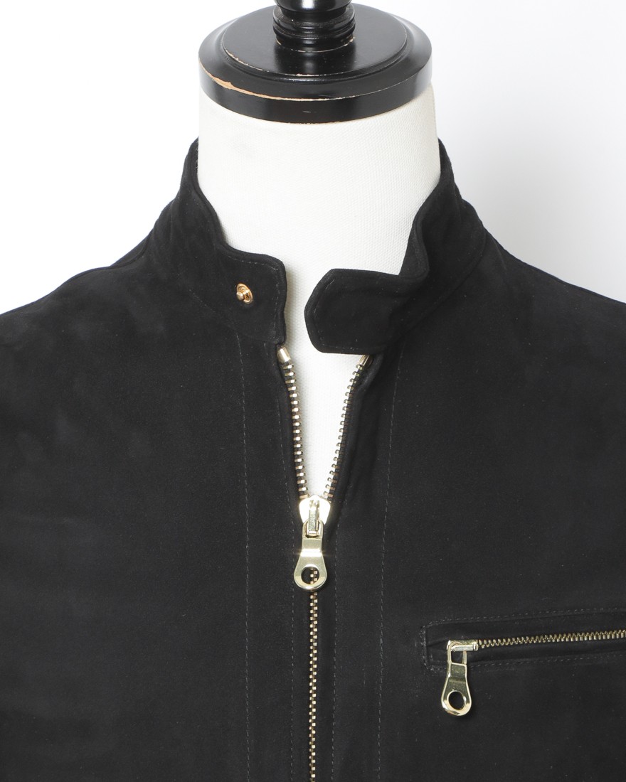ゴートスエード スタンドカラー シングルライダース【STAND COLLAR