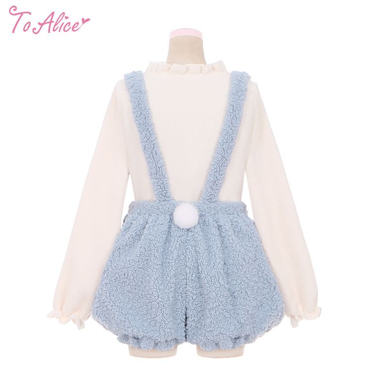 ToAlice】C8215もこもこペンギンエプロン付きサロペットかぼちゃパンツ