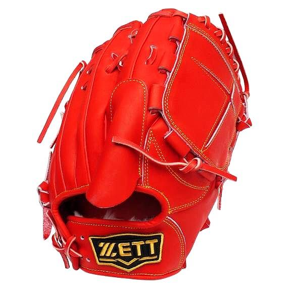 ZETT Pro Japan Steerhide 12 inch Red Pitcher Glove