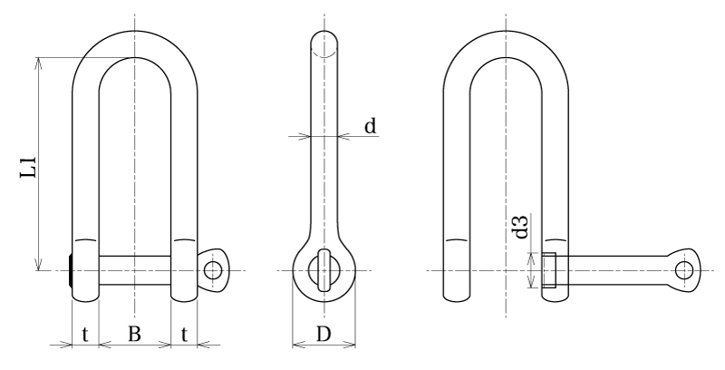 強力長シャックル TSLG（脱落防止捻込タイプ） | 製品情報 | 大洋製器