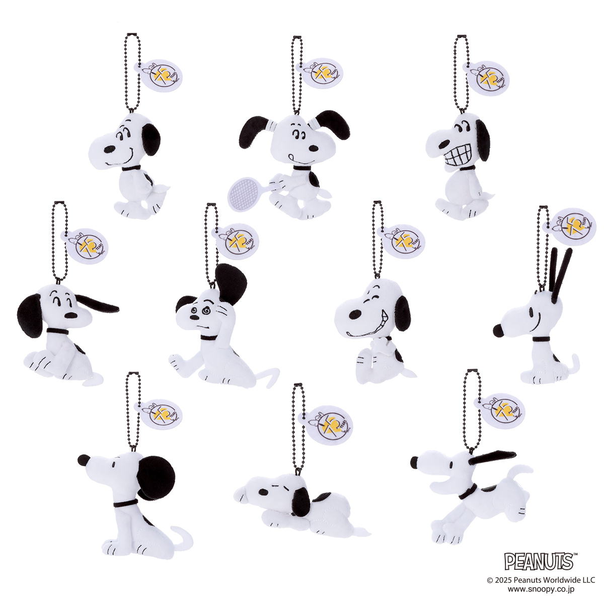 ピーナッツ／75th／ ぬいぐるみミニマスコット／スヌーピー｜商品情報