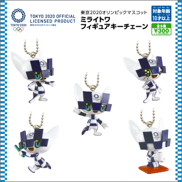 東京2020オリンピックマスコット ミライトワ フィギュアキーチェーン