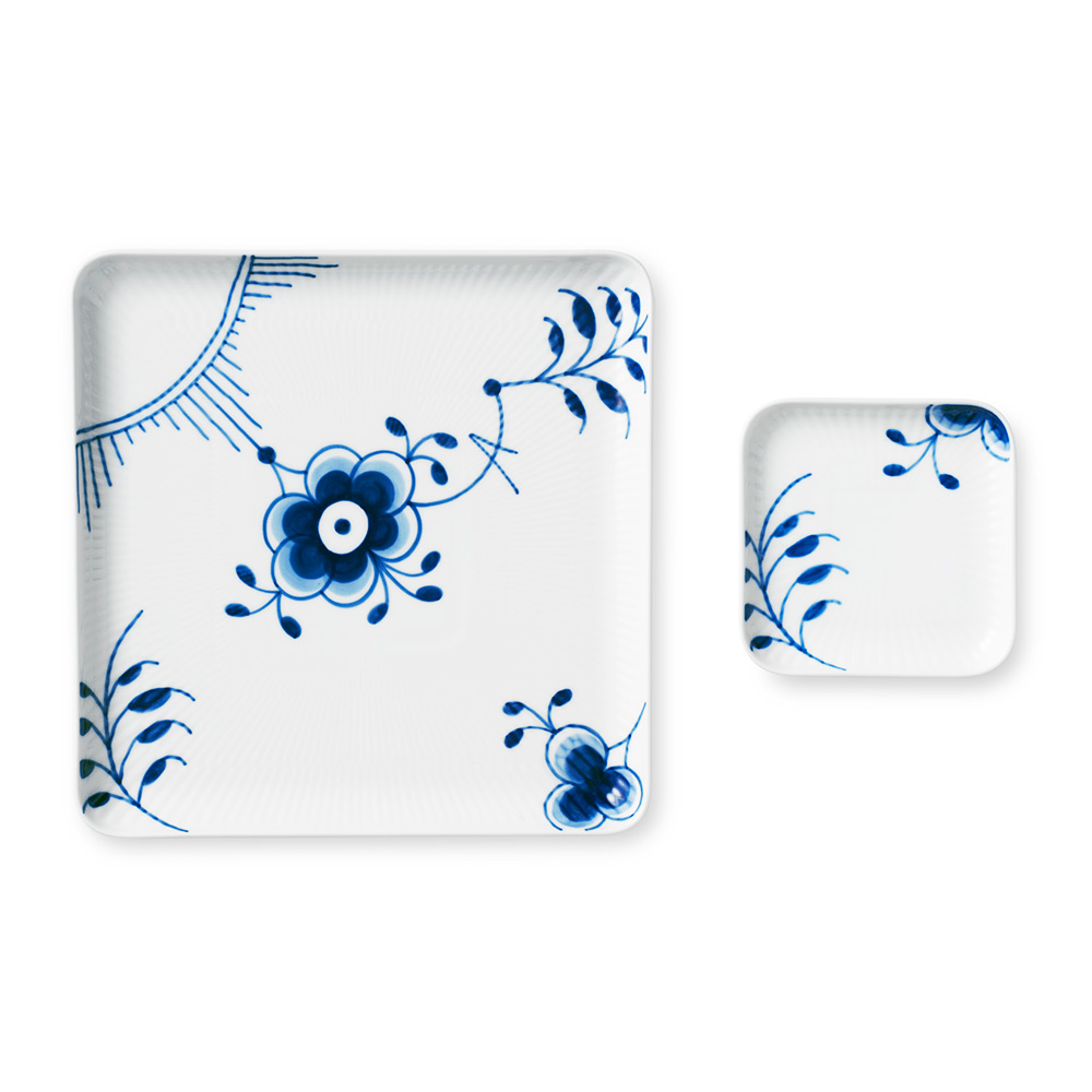 ブルーフルーテッドメガ スクエアディッシュセット | 商品詳細