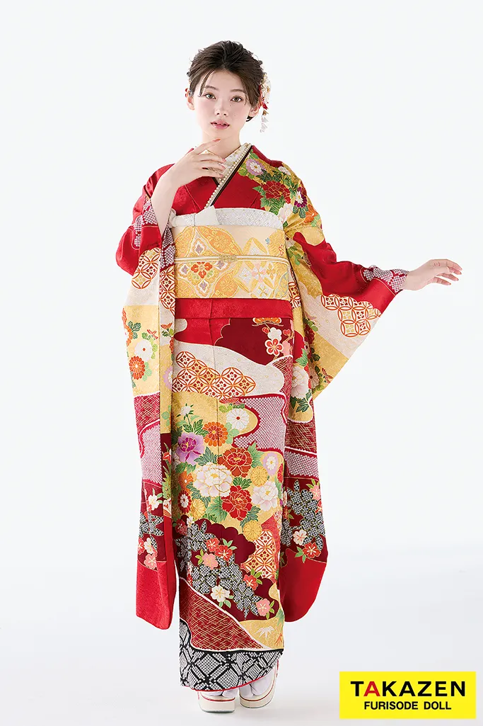 高級古典振袖 藤娘きぬたや・総絞り 白/ピンク 辻が花 上品 綺麗