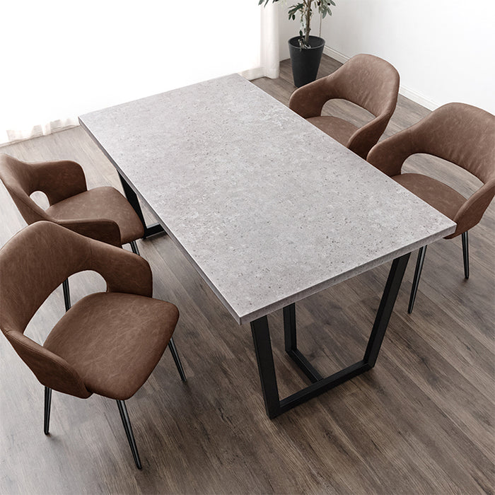 幅140cm］ダイニングテーブルセット 5点セット 4人掛け ストーン調
