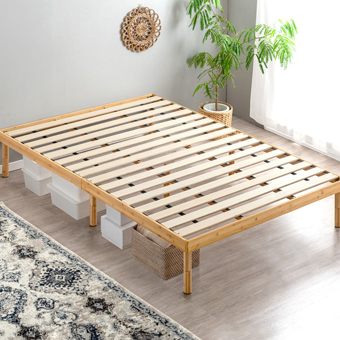 セミダブル］天然竹 すのこベッド 3段階高さ調節 頑丈 高耐久 抗菌