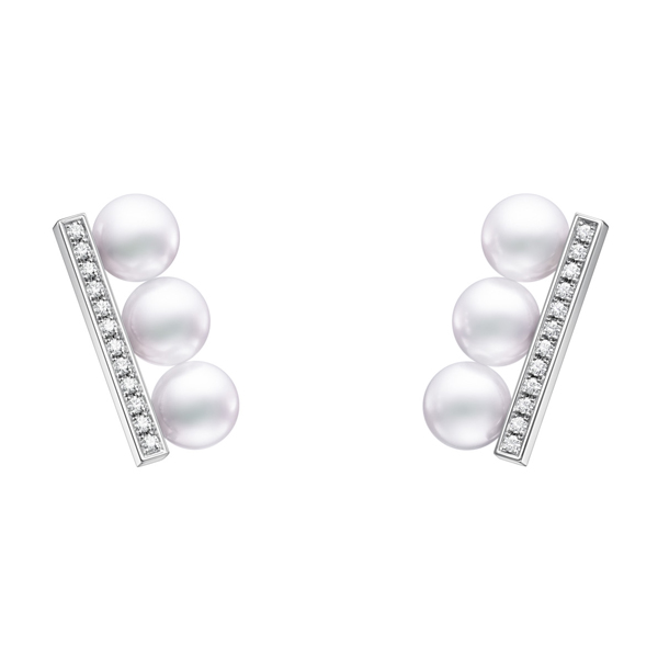 バランス ネオ ダイヤモンド パヴェ イヤリング E-4314-18KWG