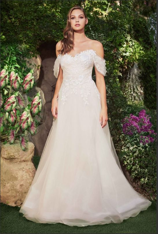 Pierce Off-Shoulder Embroidered Gown | Tadashi Shoji Bridal