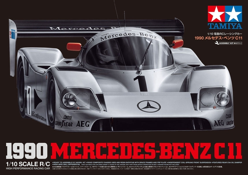Tamiya 1/10 1990 Mercedes-Benz C11 On-Road RC Car Kit - 47484