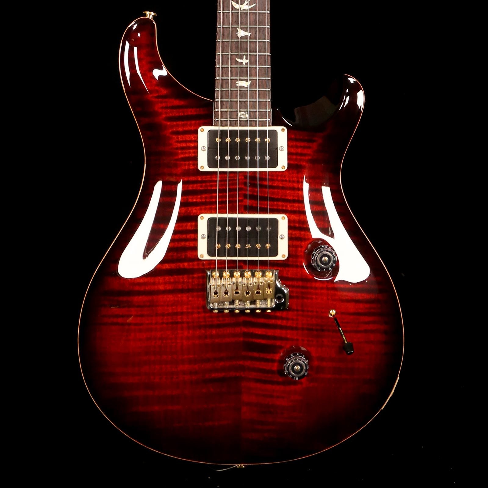PRS Custom 24 10-Top Fire Red Burst 2017 | The Music Zoo