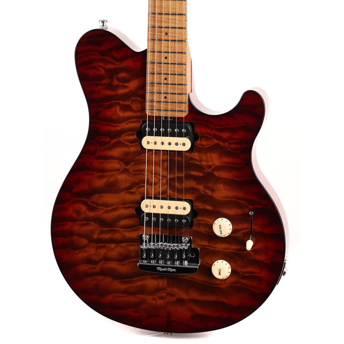 Ernie Ball Music Man Axis Super Sport Guitar Roasted Amber Quilt