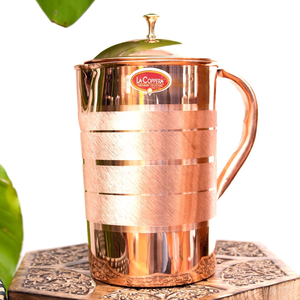 銅製水差し アーユルヴェーダやヨガに使われる ウォータージャグ