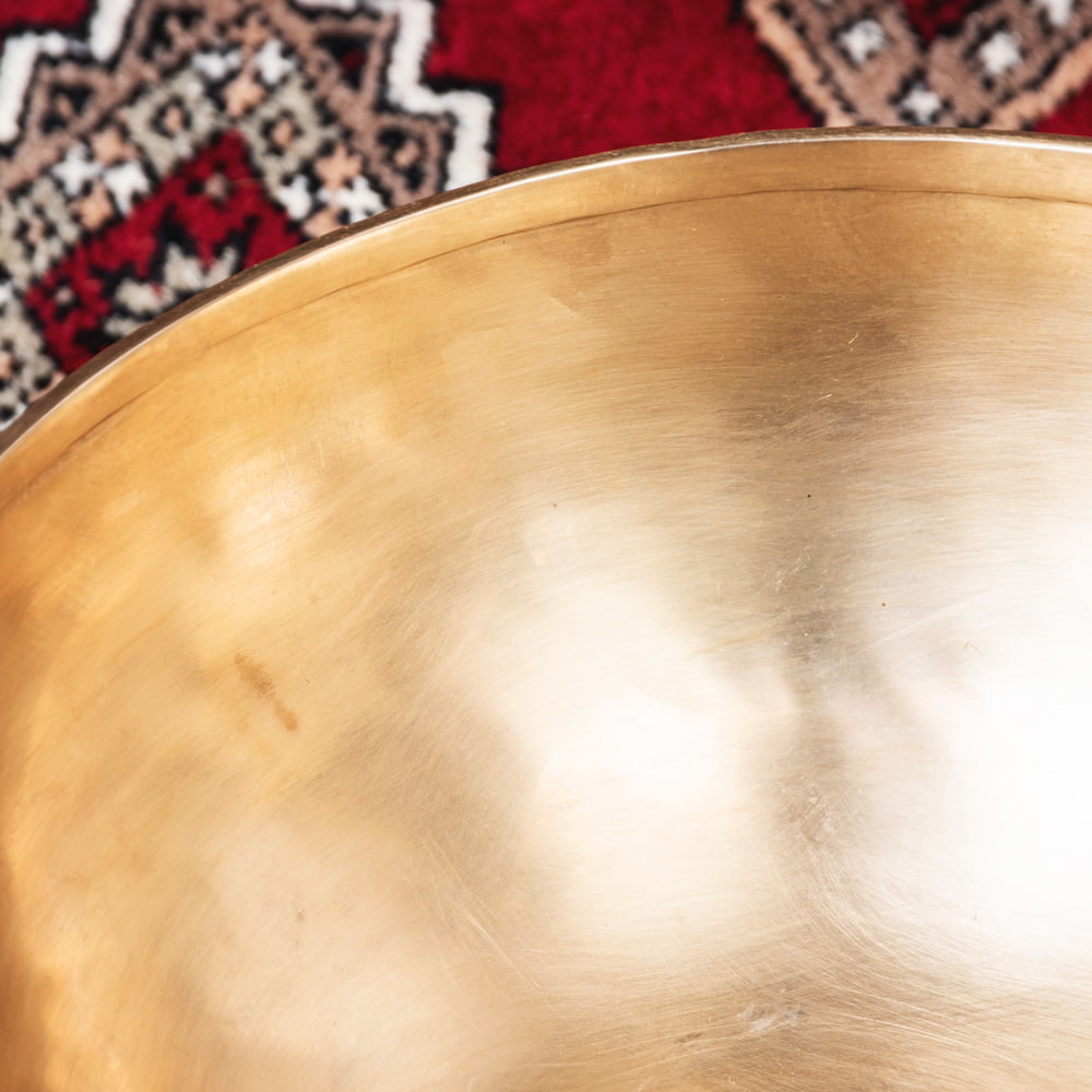 一点物】アンティックシンギングボウル【音階：A】約1527g(スティック