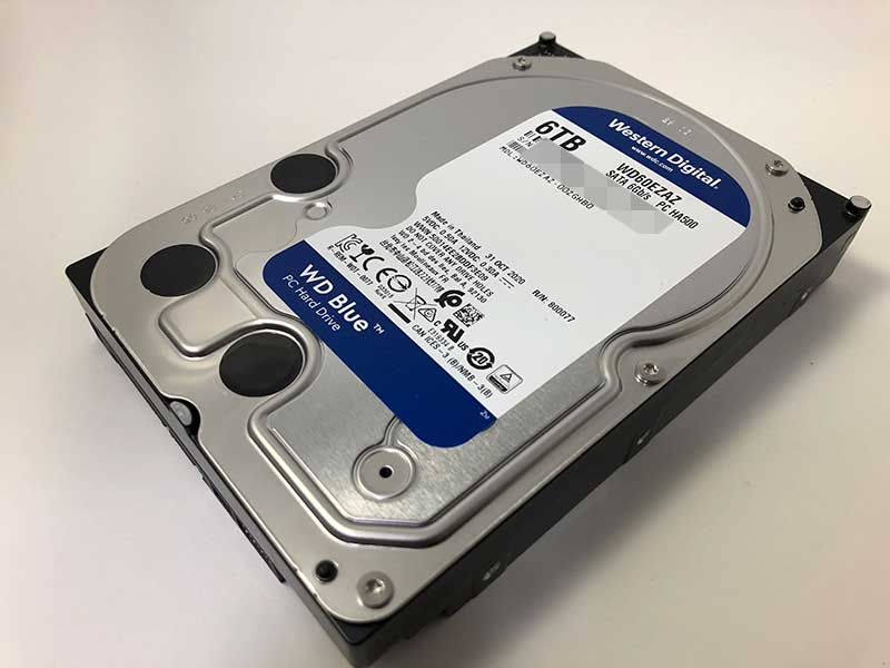 動画編集用PCにもお勧め！Western Digital HDD 6TB WD60EZAZ【レビュー