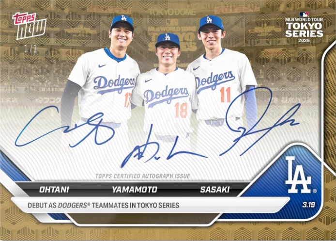佐々木朗希のサインカードを初収録！ 「2025 TOPPS TRIBUTE BASEBALL