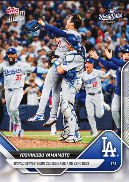 ドジャースがワールドシリーズ連覇｜山本由伸がMVP＆TOPPS NOWで感動の