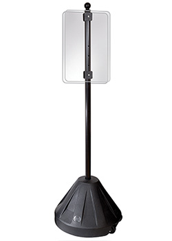 XL-Portable Pole 3™ Wheeled Sign Stand-trafficsafetywarehouse.com