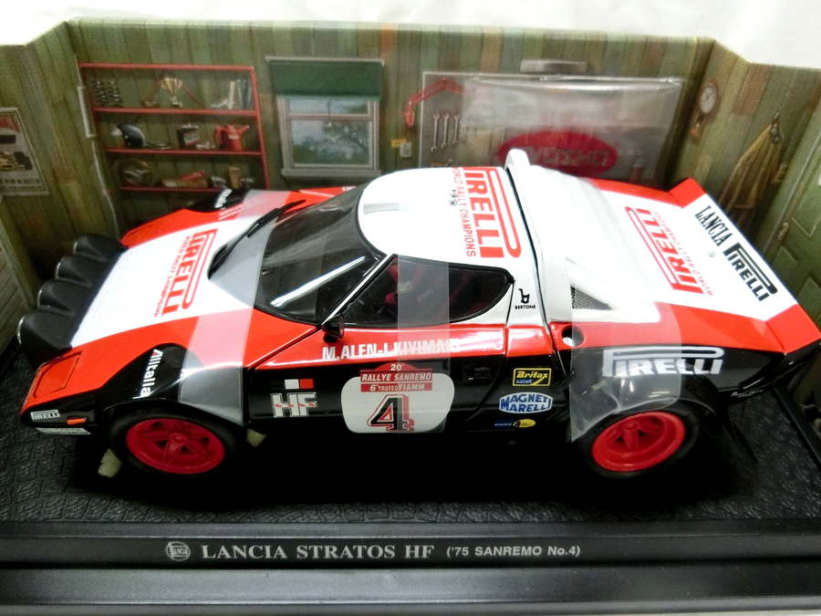 京商1/18 ランチア ストラトス ラリー (ピレリ) '78 サンレモ No.4が