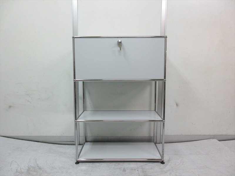 USMハラーシステム 1列3段 オープンシェルフ 上段ドロップダウンドア