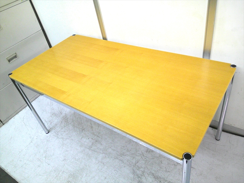 USMハラーテーブル 木目天板 W1500×D750×H740の通販情報 - トレジャー