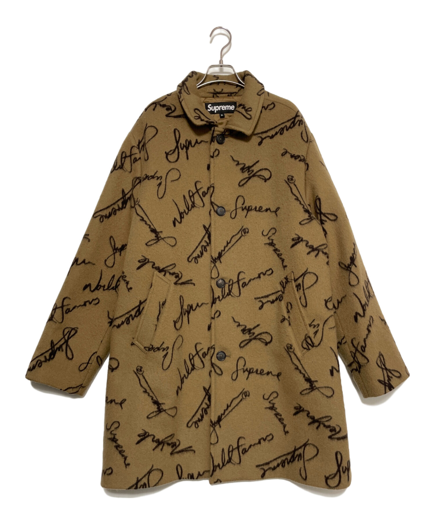 中古・古着通販】Supreme (シュプリーム) Script Logos Wool Overcoat