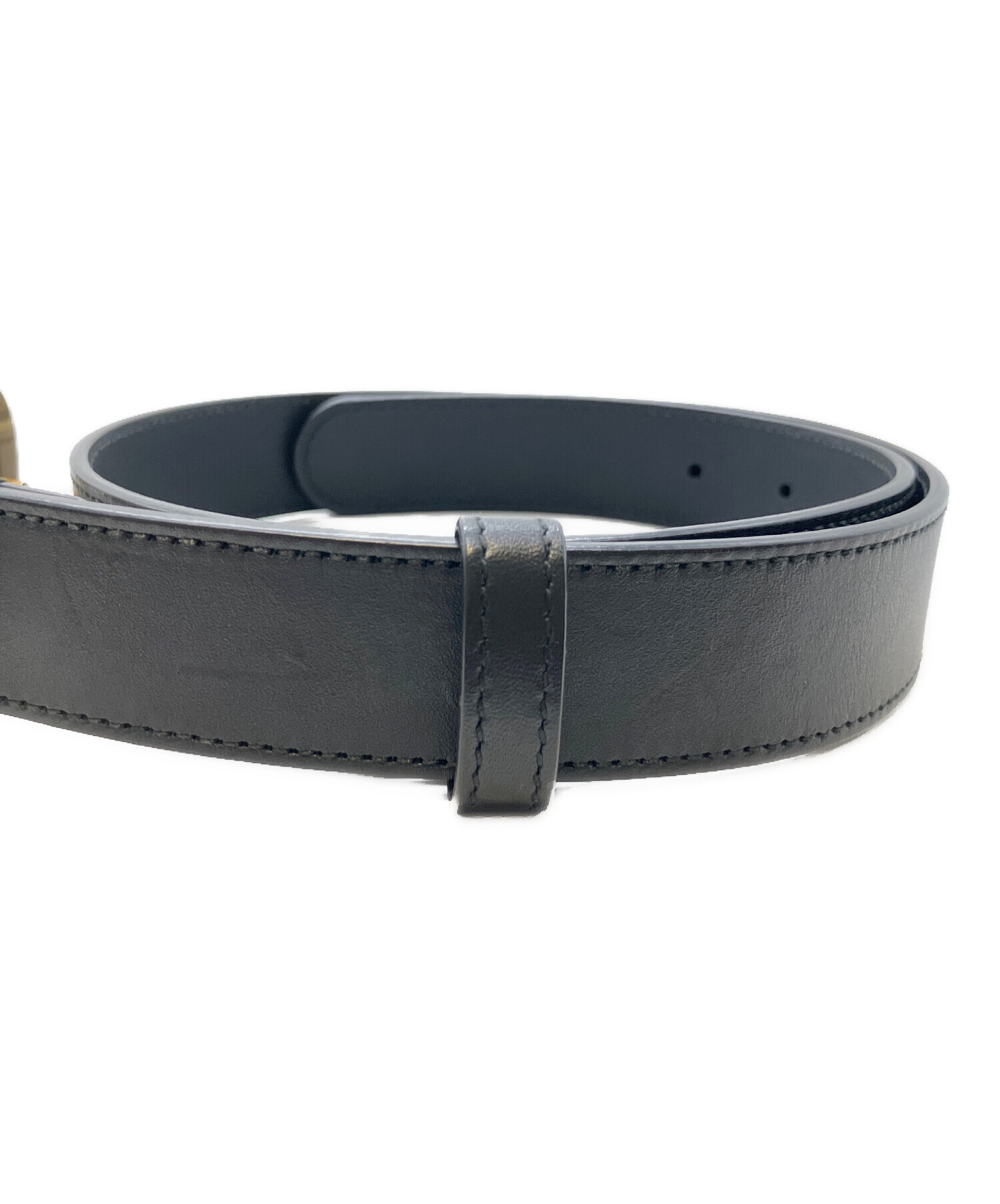 中古・古着通販】GUCCI (グッチ) ダブルG スリムベルト ブラック