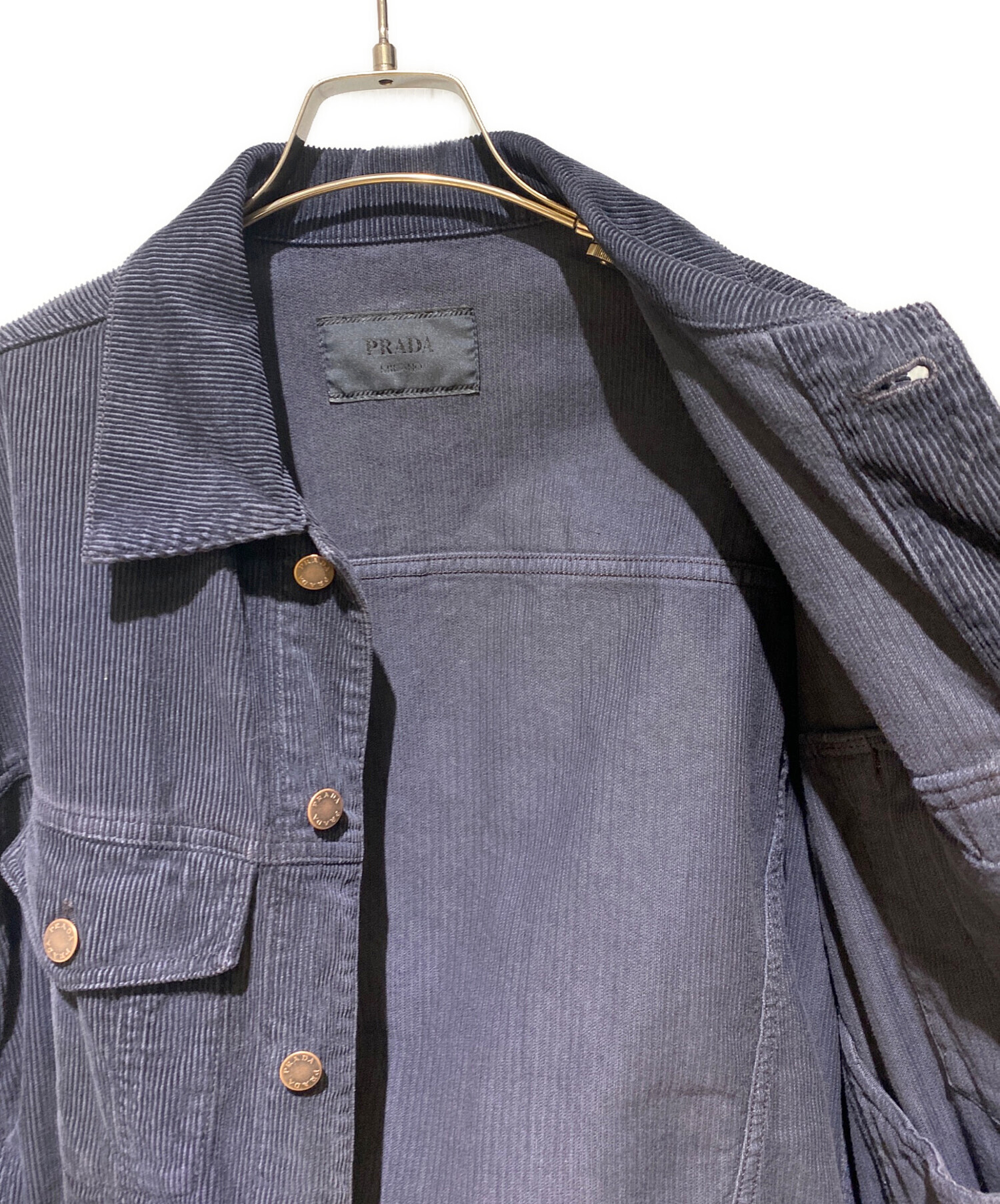 中古・古着通販】PRADA (プラダ) コーデュロイ ブルゾンジャケット