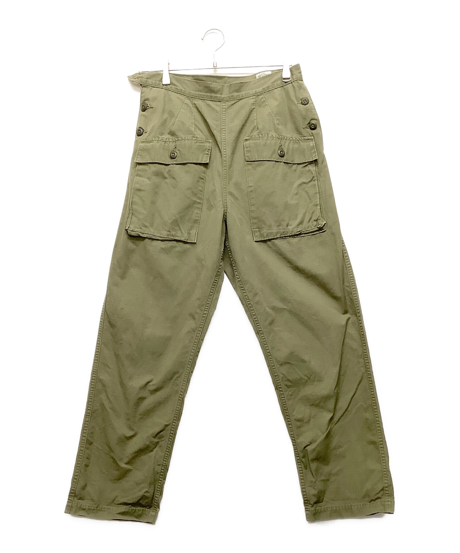 中古・古着通販】orSlow (オアスロウ) ベイカーパンツ グリーン サイズ