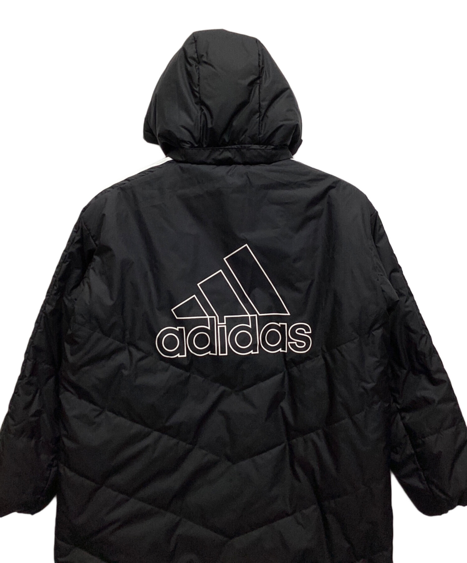 中古・古着通販】adidas (アディダス) ベンチコート ブラック サイズ