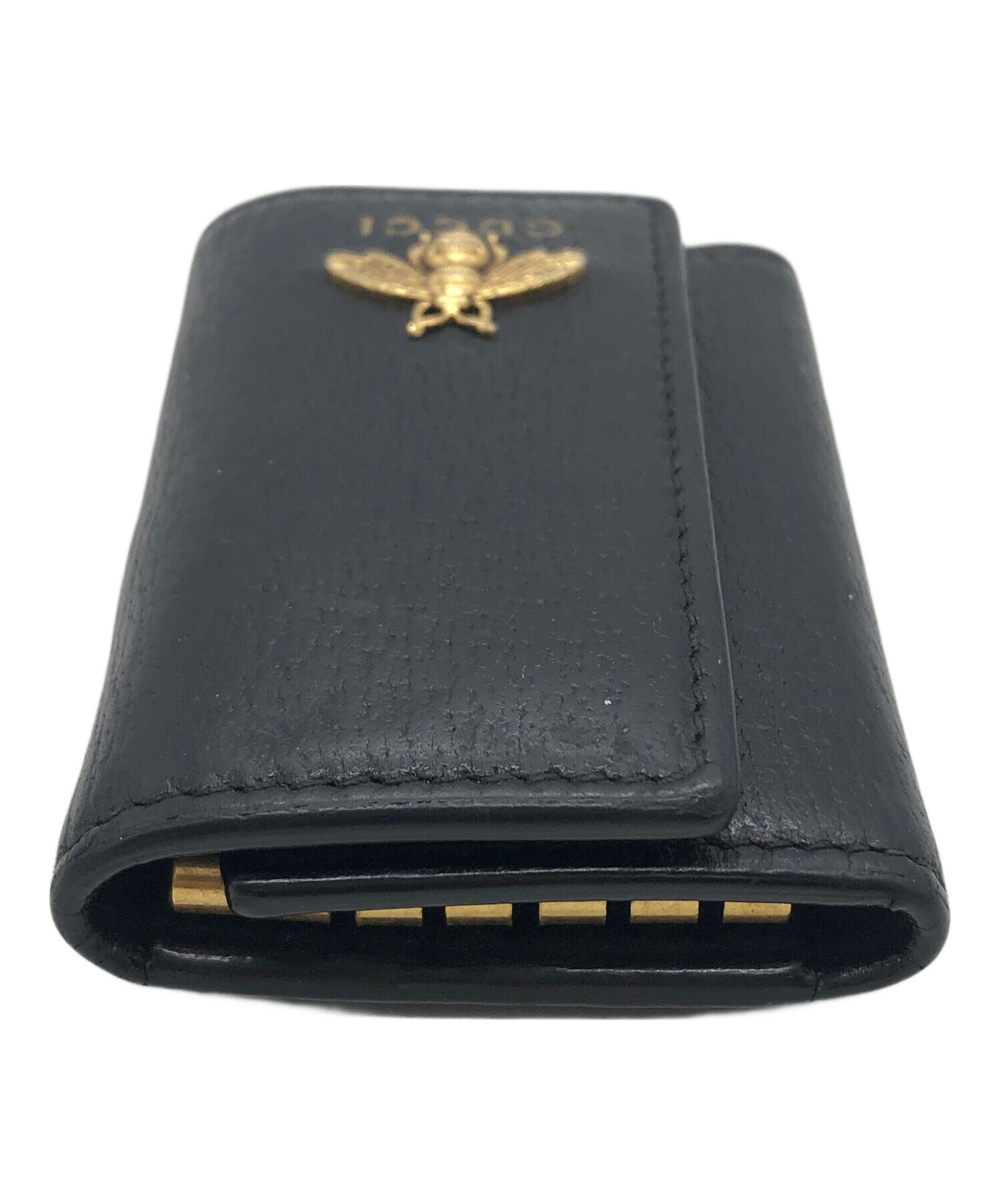 中古・古着通販】GUCCI (グッチ) アニマルビー6連キーケース ブラック