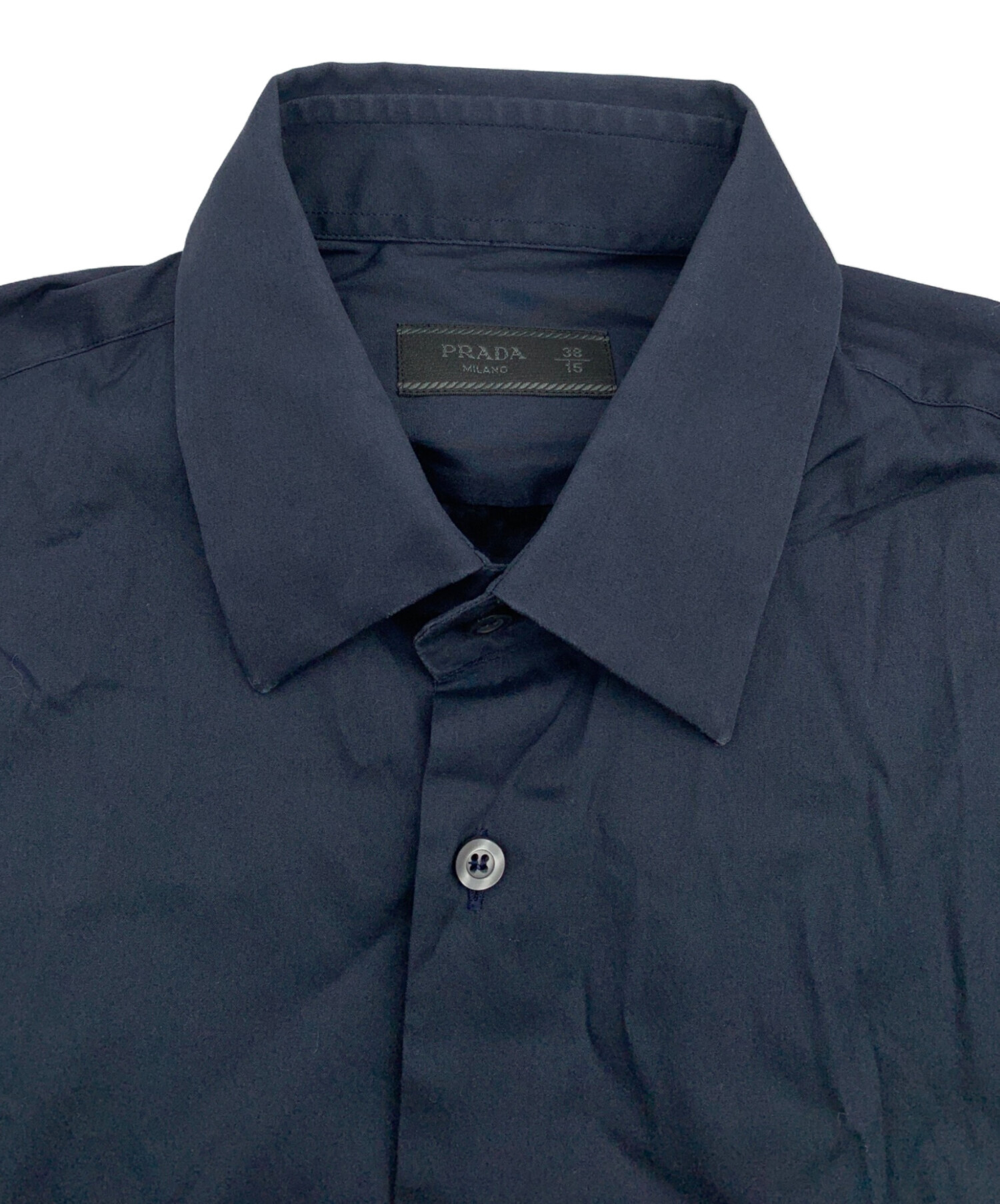 中古・古着通販】PRADA (プラダ) ドレスシャツ ネイビー サイズ:38