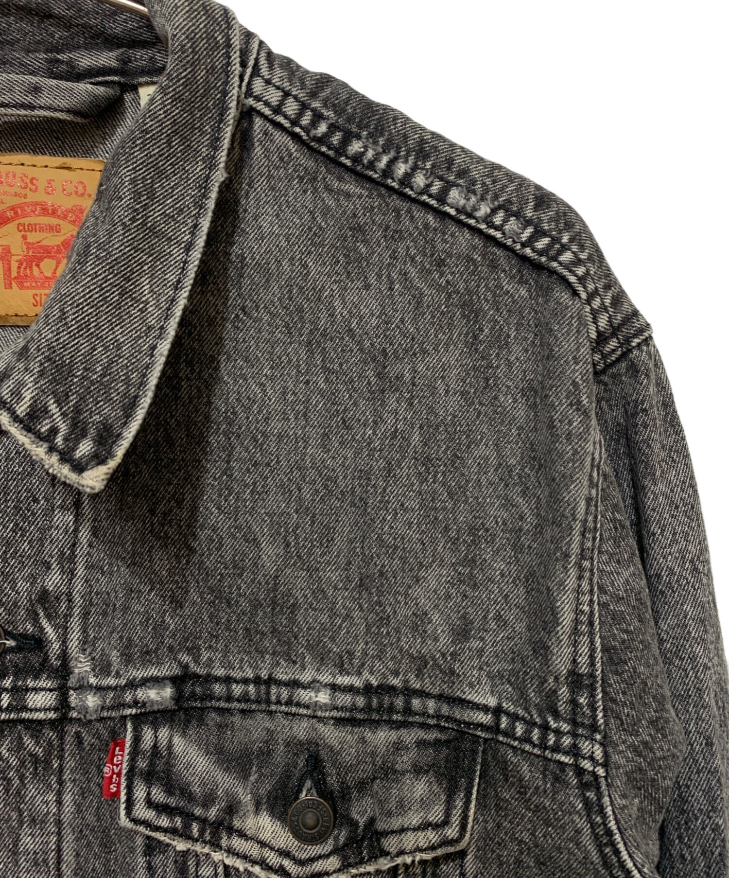 中古・古着通販】LEVI'S (リーバイス) デニムジャケット ブラック