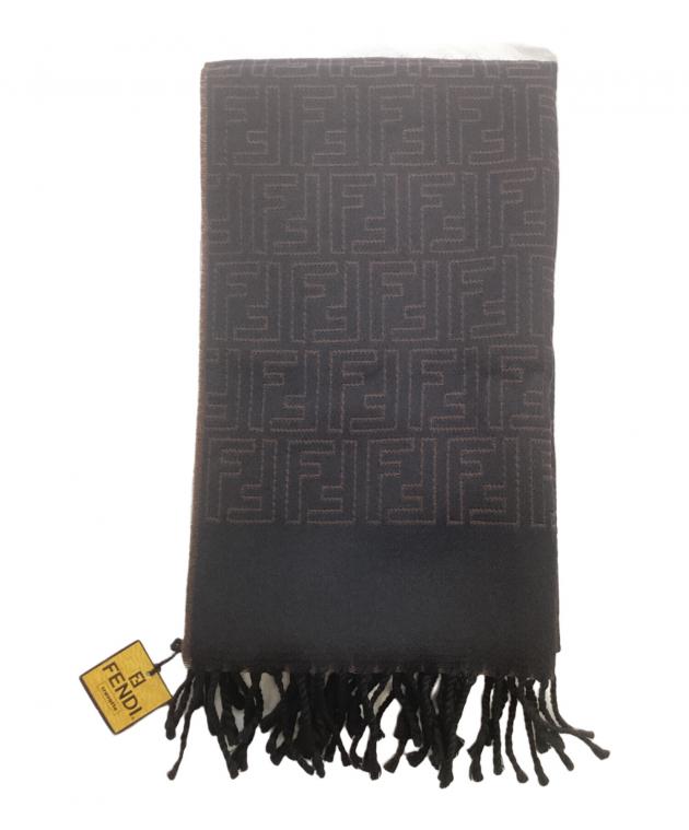 中古・古着通販】FENDI (フェンディ) マフラー ブラック×ブラウン