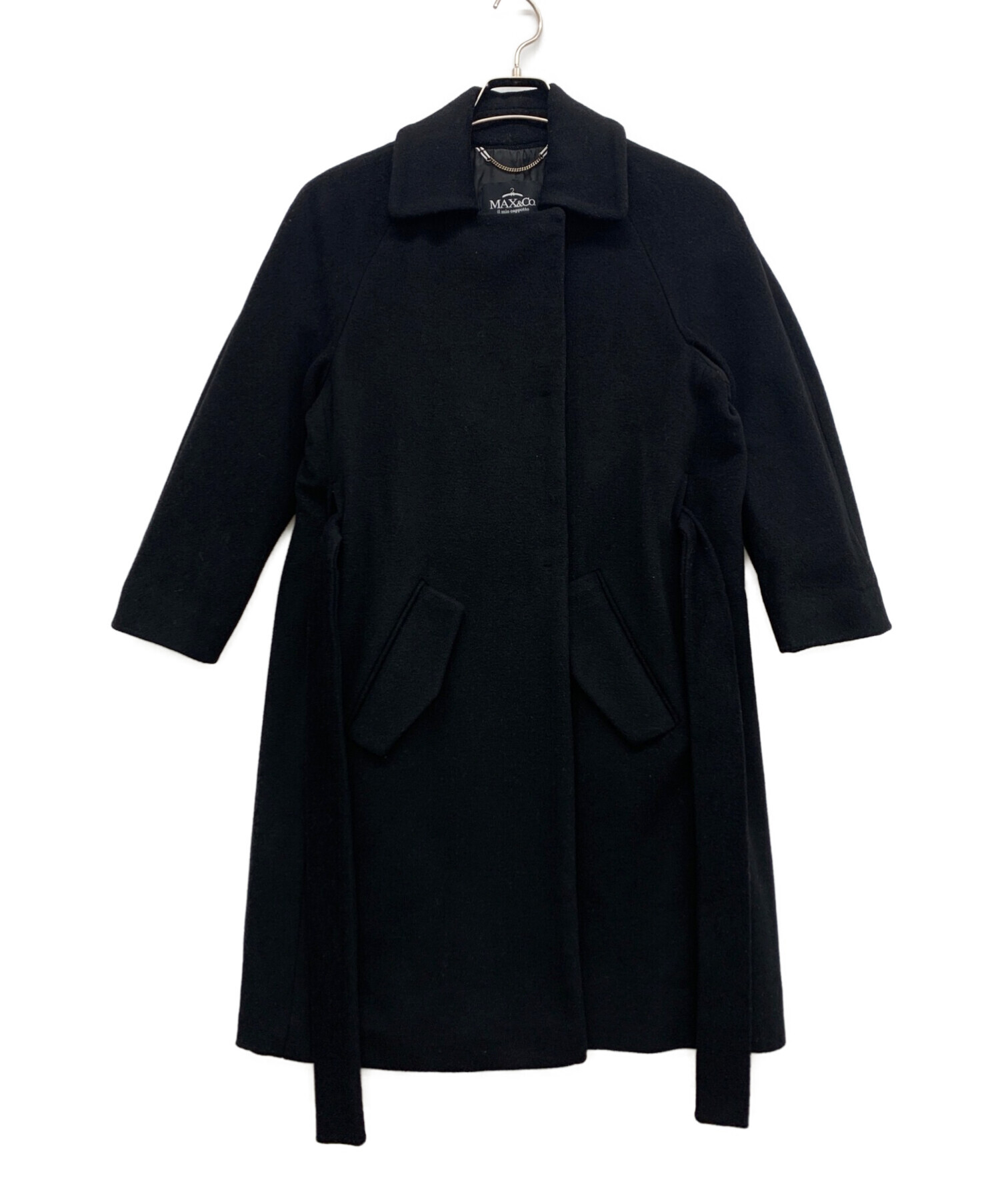 中古・古着通販】MAX&Co. (マックスアンドコー) ウールコート ブラック