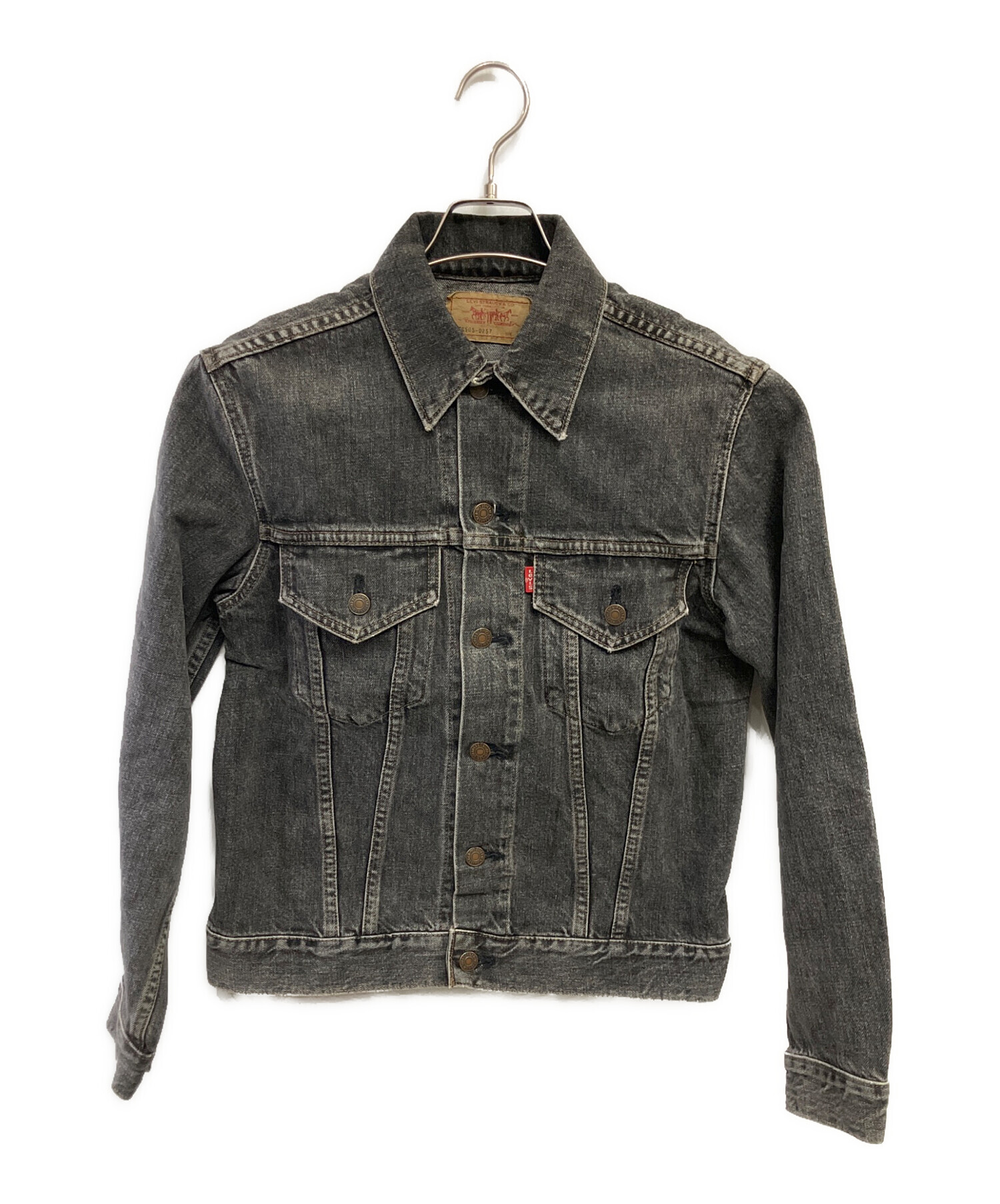 中古・古着通販】LEVI'S (リーバイス) 先染めブラックデニムジャケット