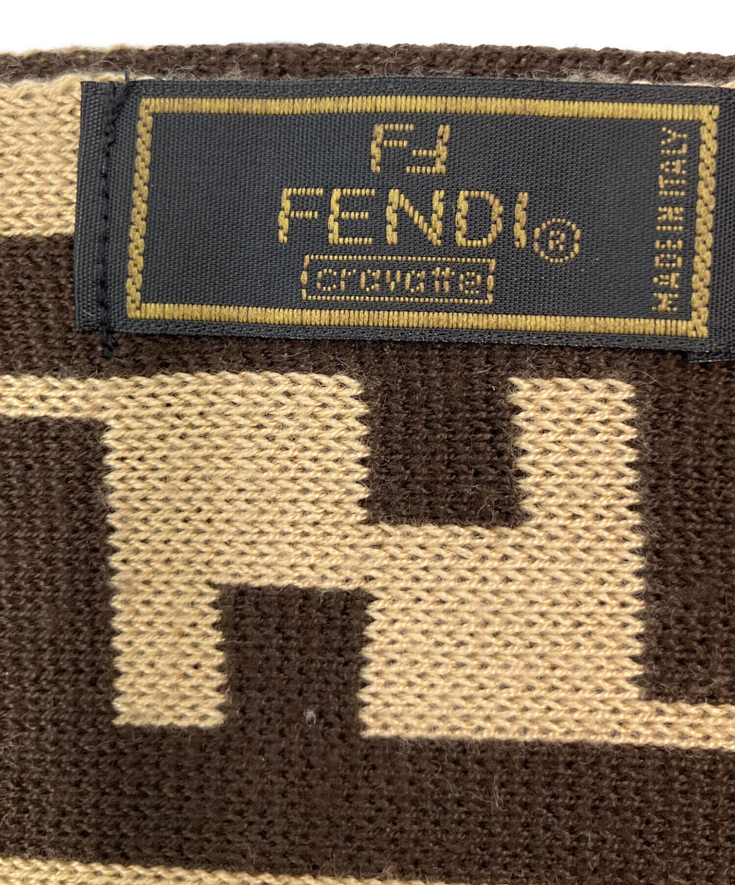 中古・古着通販】FENDI (フェンディ) ズッカ柄マフラー ベージュ